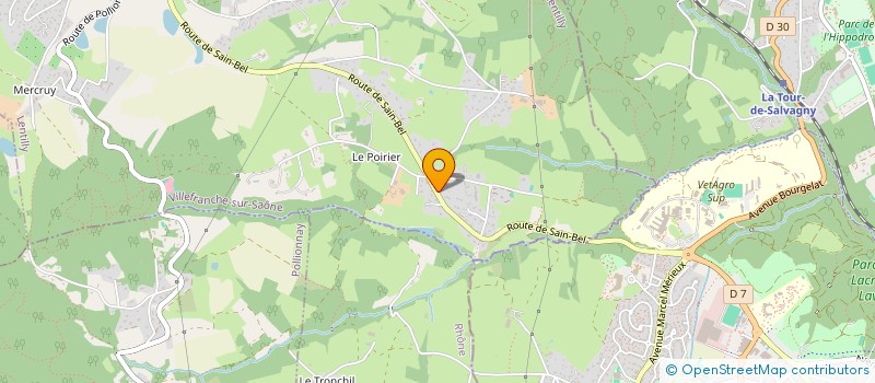 localisation de l'entreprise MADAME SANDRINE SAUVAT  LENTILLY