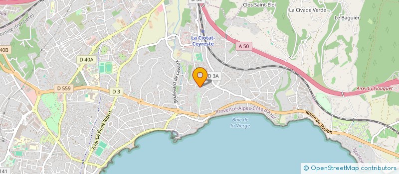localisation de l'entreprise MADAME SANDRINE SCHEER à LA CIOTAT