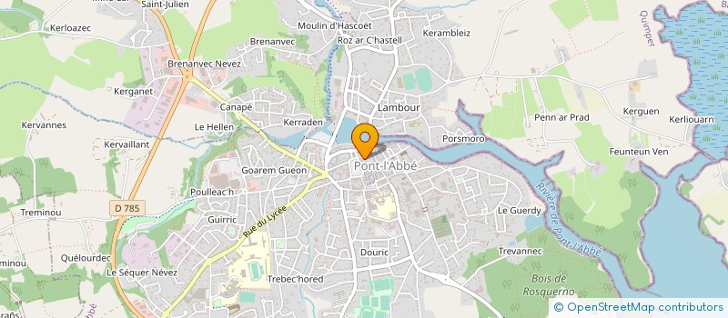 localisation de l'entreprise MADAME SANDRINE SEZNEC  PONT-L'ABBE