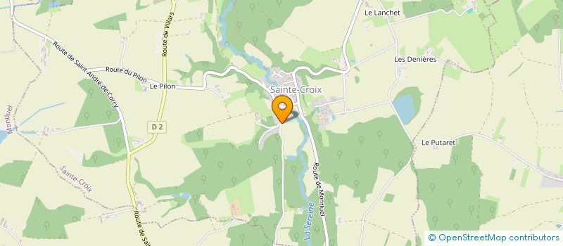 localisation de l'entreprise MADAME SANDRINE SILVESTRE  SAINTE-CROIX