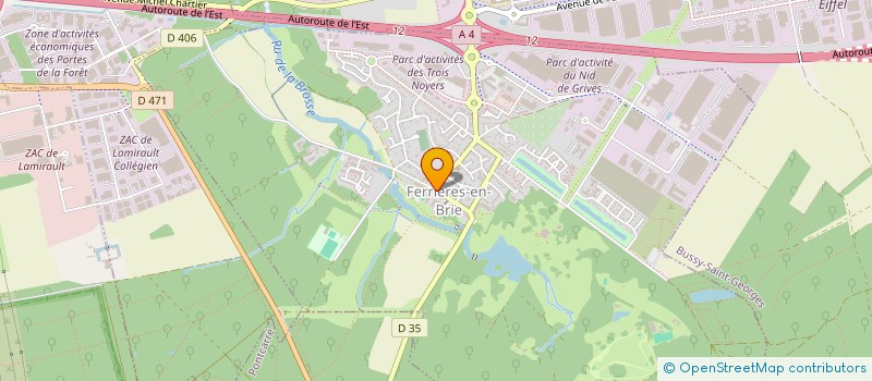 localisation de l'entreprise MADAME SANDRINE SIMONIN  FERRIERES-EN-BRIE