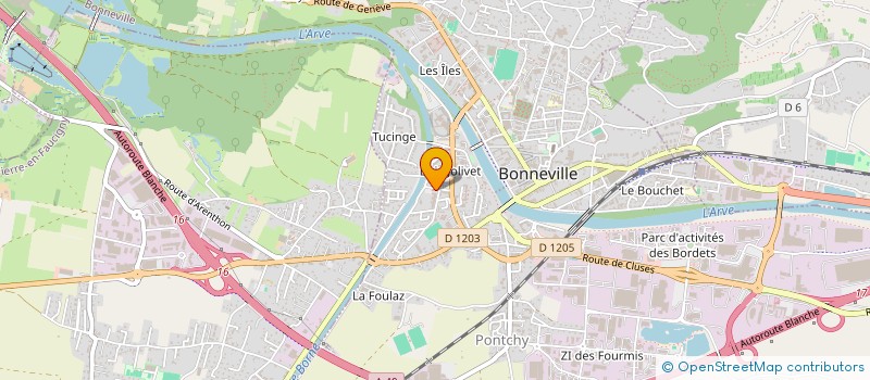 localisation de l'entreprise MADAME SANDRINE SOCQUET-CLERC  BONNEVILLE