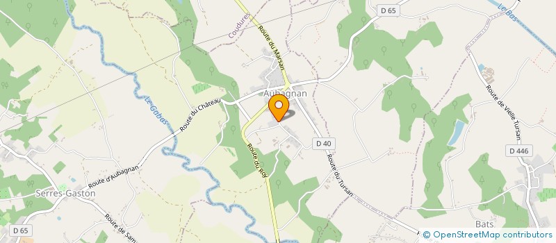 localisation de l'entreprise MADAME SANDRINE SYLLAC  AUBAGNAN