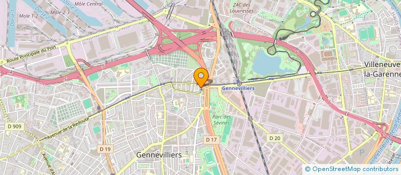 localisation de l'entreprise MADAME SANDRINE TAVER  GENNEVILLIERS