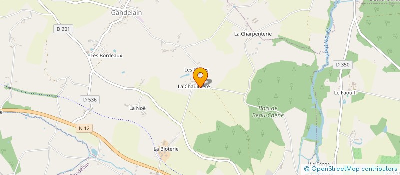 localisation de l'entreprise MADAME SANDRINE THORETON à GANDELAIN