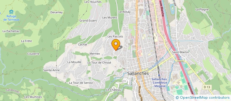 localisation de l'entreprise MADAME SANDRINE TONETTI à SALLANCHES