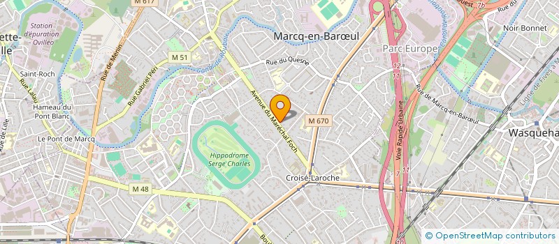 localisation de l'entreprise MADAME SANDRINE TONNEL à MARCQ-EN-BARŒUL