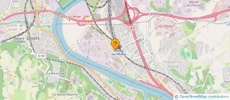 localisation de l'entreprise MADAME SANDRINE TRACANELLI  CHASSE-SUR-RHONE