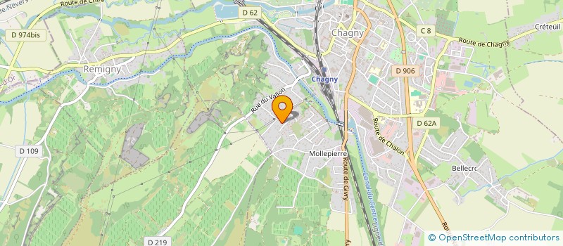 localisation de l'entreprise MADAME SANDRINE VANDROUX  CHAGNY