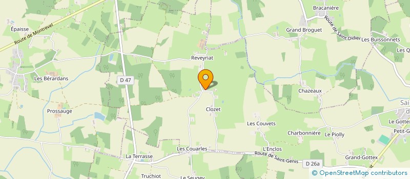 localisation de l'entreprise MADAME SANDRINE VERNEAUT  SAINT-DIDIER-D'AUSSIAT