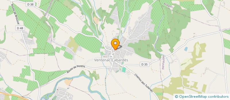 localisation de l'entreprise MADAME SANDRINE VEZIAT  VENTENAC-CABARDES