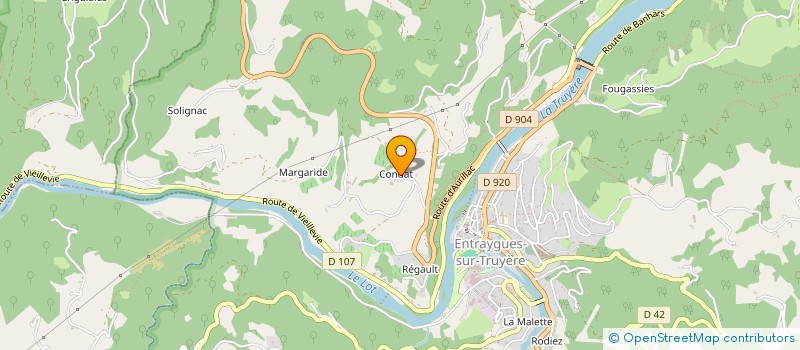 localisation de l'entreprise MADAME SANDRINE VIGUIER  ENTRAYGUES-SUR-TRUYERE