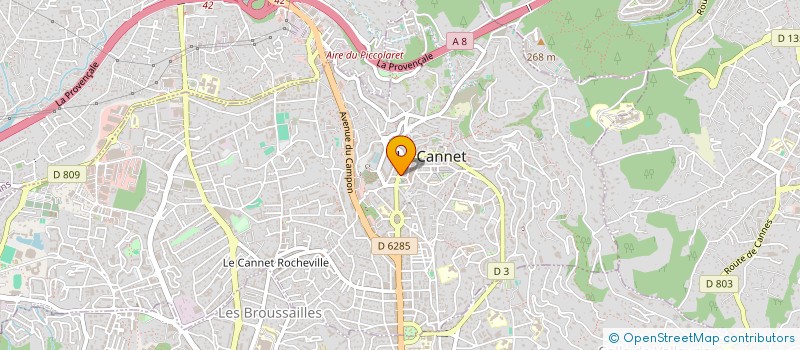 localisation de l'entreprise MADAME SANDRINE VILLARD à LE CANNET