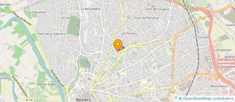 localisation de l'entreprise MADAME SANDRINE VILLEGAS  BEZIERS