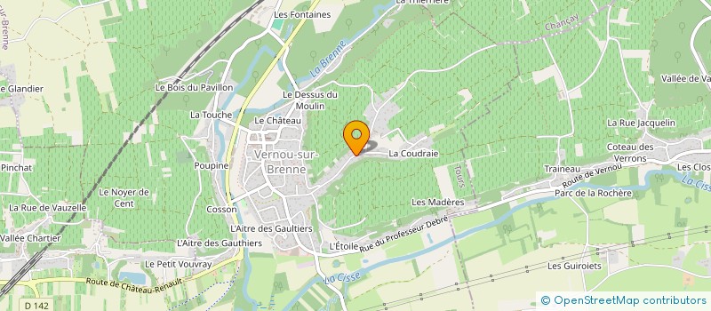 localisation de l'entreprise MADAME SANDRINE VOGEL à VERNOU-SUR-BRENNE