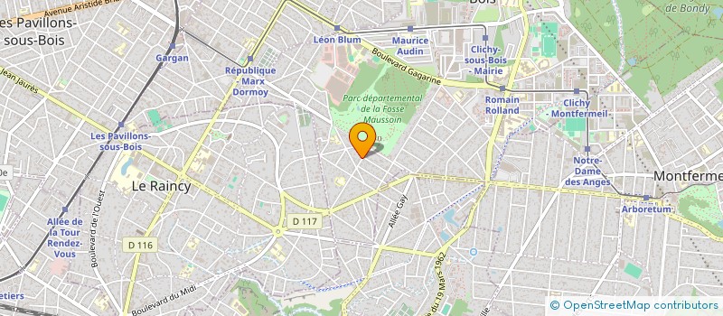 localisation de l'entreprise MADAME SANDRINE WOLFER à CLICHY-SOUS-BOIS