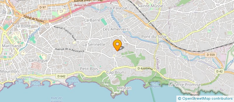 localisation de l'entreprise MADAME SANDRINE YONA  TOULON