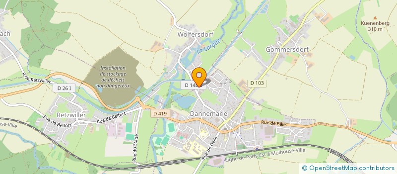 localisation de l'entreprise MADAME SANDRINE ZIMMERMANN  DANNEMARIE