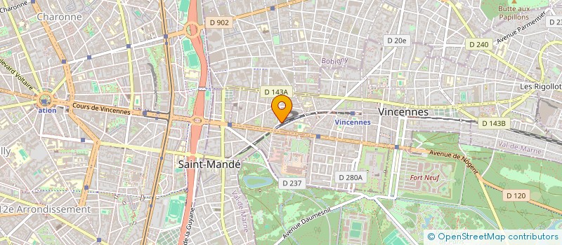 localisation de l'entreprise MADAME SANDY CONSTANT à VINCENNES