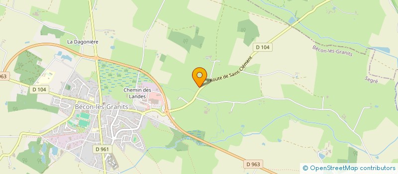 localisation de l'entreprise MADAME SANDY COUSIN  BECON-LES-GRANITS