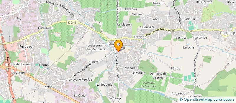 localisation de l'entreprise MADAME SANDY FAVREAU  TRESSES