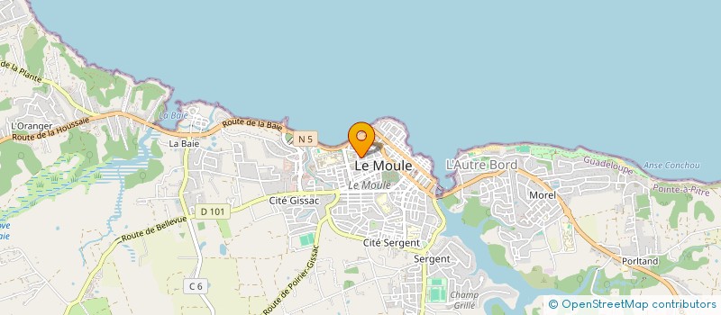localisation de l'entreprise MADAME SANDY THEZENAS à LE MOULE