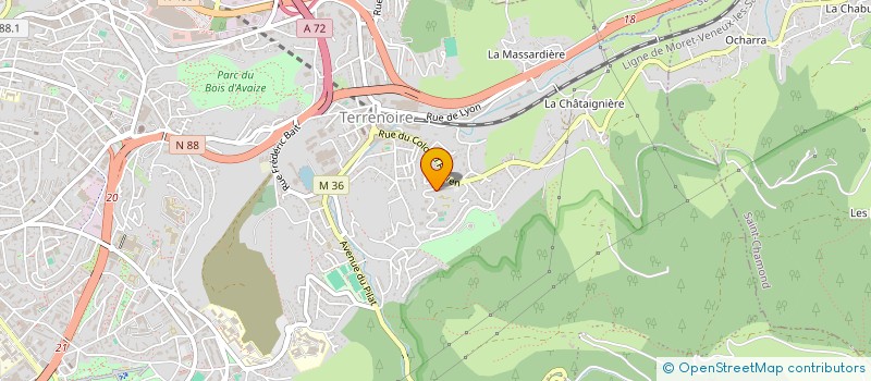 localisation de l'entreprise MADAME SARA BOUFADENE  SAINT-ETIENNE