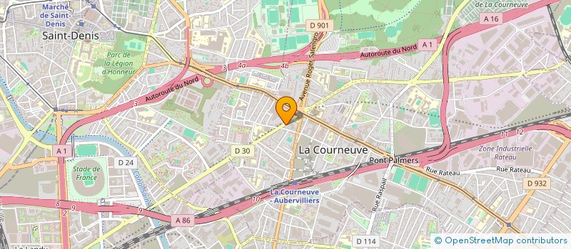 localisation de l'entreprise MADAME SARA JARIL à LA COURNEUVE