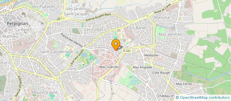 localisation de l'entreprise MADAME SARA YADAVAR NIKRAVESH  PERPIGNAN