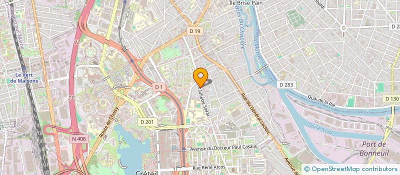 localisation de l'entreprise MADAME SARAH AOUIDAT  CRETEIL