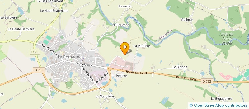 localisation de l'entreprise MADAME SARAH BADIN  LA ROMAGNE