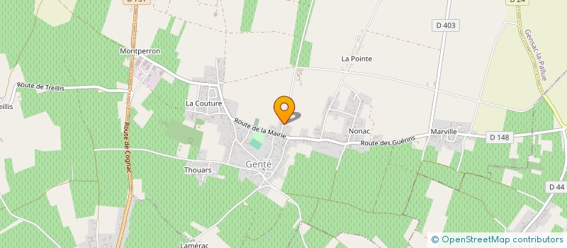 localisation de l'entreprise MADAME SARAH BAGONNEAU  GENTE