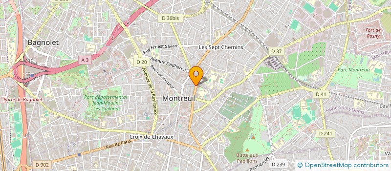 localisation de l'entreprise MADAME SARAH BAHARI  MONTREUIL