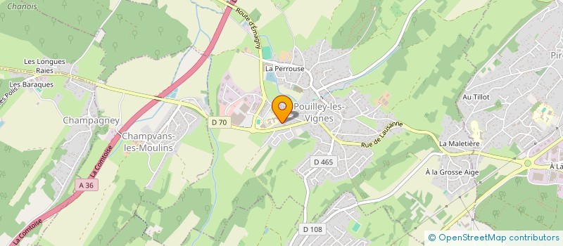 localisation de l'entreprise MADAME SARAH BARRAUD  POUILLEY-LES-VIGNES