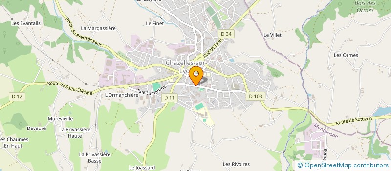 localisation de l'entreprise MADAME SARAH BEN ABDESSELEM  CHAZELLES SUR LYON