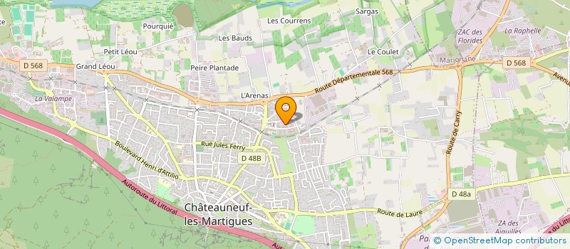 localisation de l'entreprise MADAME SARAH BENGUESMIA  CHATEAUNEUF-LES-MARTIGUES