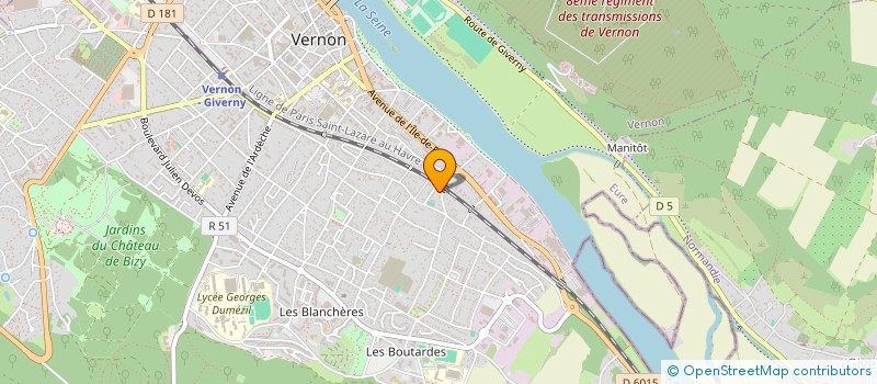 localisation de l'entreprise MADAME SARAH BENOIT  VERNON