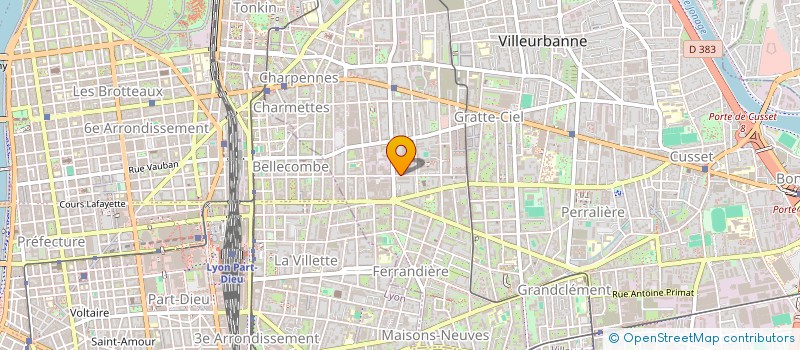 localisation de l'entreprise MADAME SARAH BENOSMAN  VILLEURBANNE