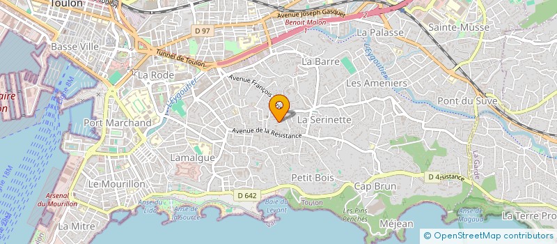 localisation de l'entreprise MADAME SARAH BONNIEU à TOULON