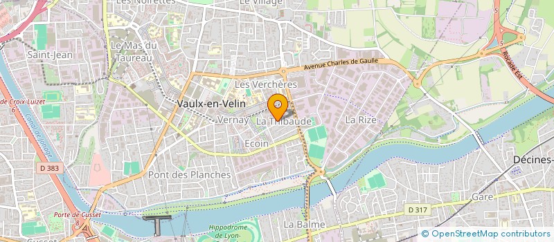 localisation de l'entreprise MADAME SARAH BOUKRAA  VAULX-EN-VELIN