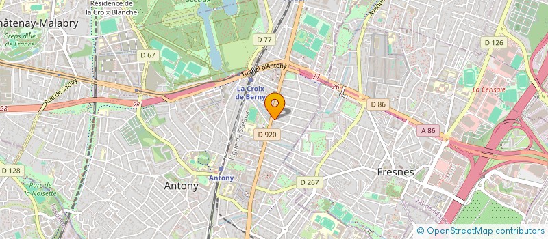 localisation de l'entreprise MADAME SARAH BOURGADE à ANTONY