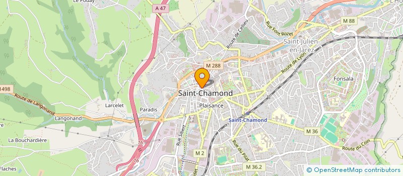 localisation de l'entreprise MADAME SARAH BRAHMI à SAINT-CHAMOND