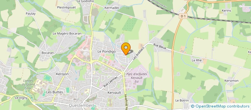 localisation de l'entreprise MADAME SARAH BRARD  QUESTEMBERT