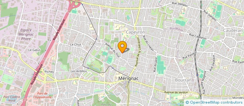 localisation de l'entreprise MADAME SARAH BRESSION  MERIGNAC