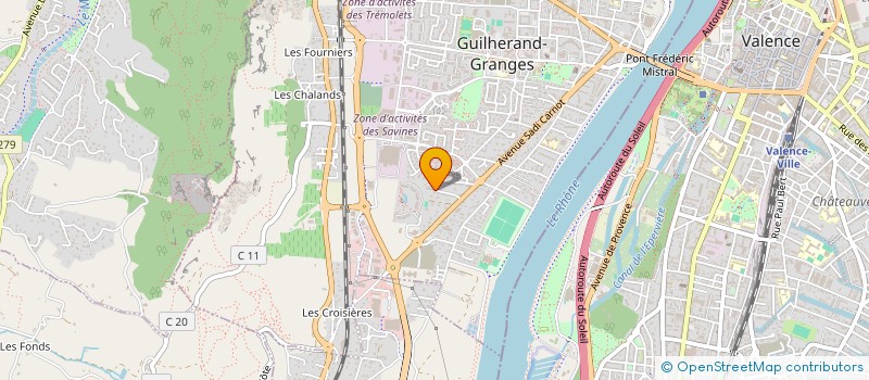 localisation de l'entreprise MADAME SARAH CALIXTE  GUILHERAND-GRANGES