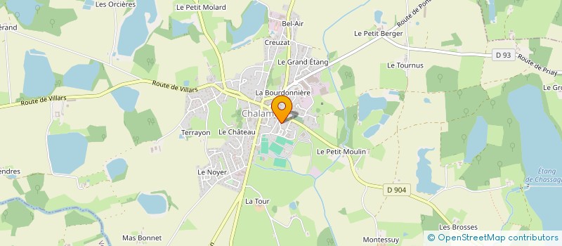 localisation de l'entreprise MADAME SARAH CAROUMBAYE à CHALAMONT