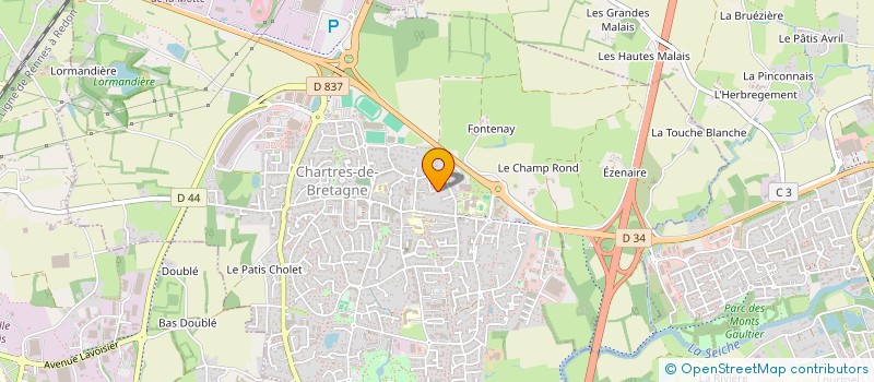 localisation de l'entreprise MADAME SARAH CHANTEAU  CHARTRES-DE-BRETAGNE