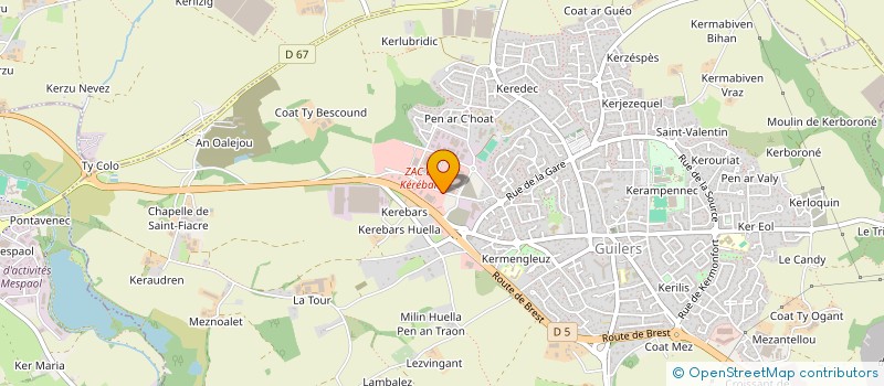 localisation de l'entreprise MADAME SARAH CHANTEAU  GUILERS