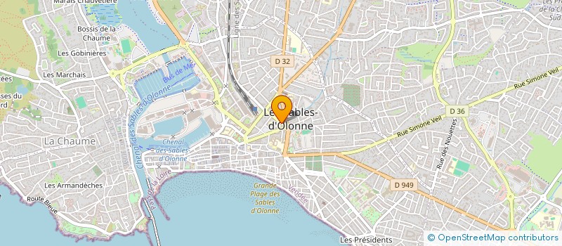 localisation de l'entreprise MADAME SARAH CHOYEAU à LES SABLES D'OLONNE