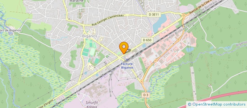 localisation de l'entreprise MADAME SARAH CLAVERIE  BIGANOS